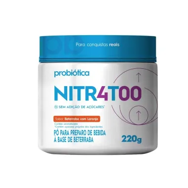 Nitr4t00 Probi&oacute;tica em P&oacute; Sabor Beterraba com Laranja Sem Adi&ccedil;&atilde;o de A&ccedil;&uacute;cares 220g