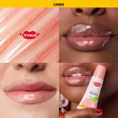 Gloss Labial Carmed Tchurma Cheirinho de P&ecirc;ssego com Cor Efeito Gloss com Case 5g