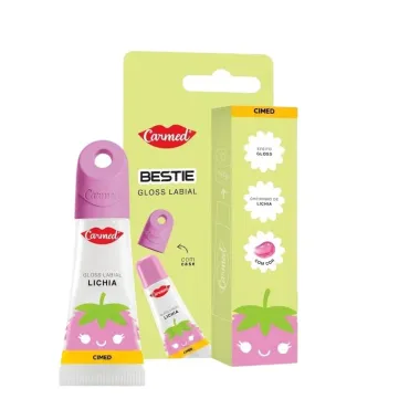 Gloss Labial Carmed Bestie Lichia Efeito Gloss com Cor 5g