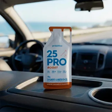 Gel Probi&oacute;tica 25 PRO BOOST Sabor Caramelo Salgado Suplemento Energ&eacute;tico 40g
