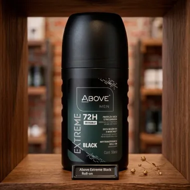Desodorante Above Men Extreme Invisible Black Roll-on Antitranspirante 72h 50ml