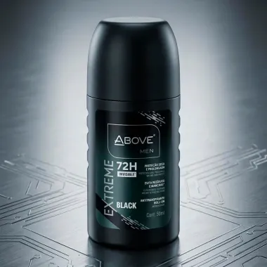 Desodorante Above Men Extreme Invisible Black Roll-on Antitranspirante 72h 50ml