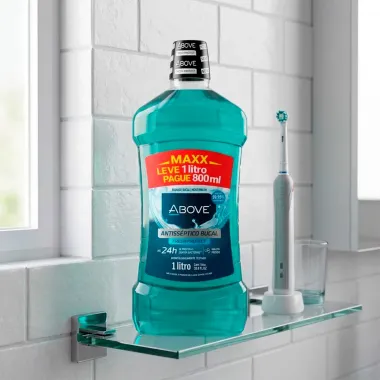 Enxaguante Bucal Above Fresh Protect 1 Litro MAXX Leve 1 Litro Pague 800ml