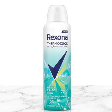 Desodorante Antitranspirante Aerosol Feminino Rexona Thermocool Mel&atilde;o e Aloe Vera 72 horas 150ml