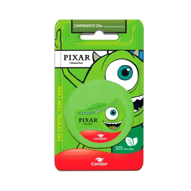 Fio Dental Condor Pixar 50m Sabor Menta com Cera