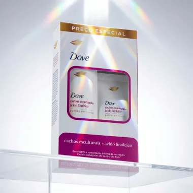 Kit Shampoo Dove Cachos Esculturais e &Aacute;cido Linoleico 350ml e Condicionador 150ml