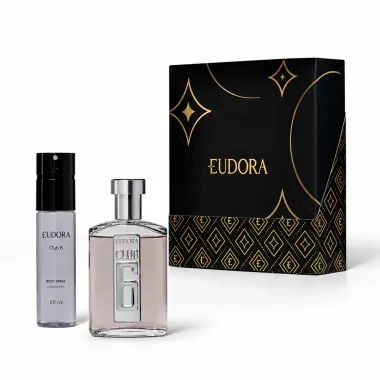 Kit Presente Eudora Club 6 Desodorante Col&ocirc;nia 95ml e Body Spray 100ml
