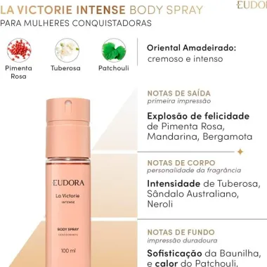 Body Spray Eudora La Victorie Intense Desodorante 100ml