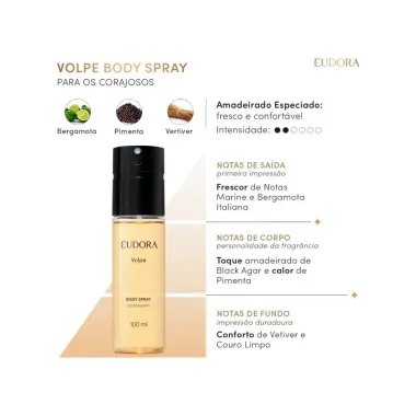 Body Spray Eudora Volpe Desodorante 100ml