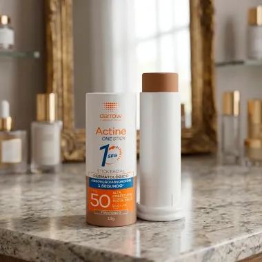 Prote&ccedil;&atilde;o Solar Facial Actine One Stick Multifuncional FPS 50 Toque Seco Cor Tom 3 13g