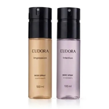 Kit Presente Eudora Body Spray Impression 100ml e Intention 100ml