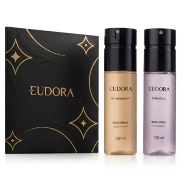Kit Presente Eudora Body Spray Impression 100ml e Intention 100ml