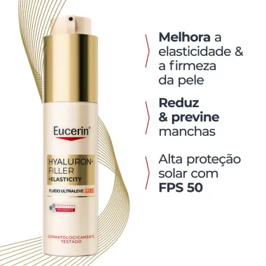 Hyaluron Filler Elasticity Eucerin Fluido Ultraleve FPS 50 50ml