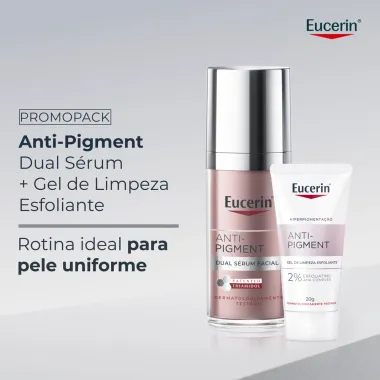Kit Eucerin Rotina Anti-Pigment Dual S&eacute;rum Facial 30ml e Ganhe Anti-Pigment Gel Esfoliante 20g