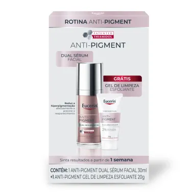 Kit Eucerin Rotina Anti-Pigment Dual S&eacute;rum Facial 30ml e Ganhe Anti-Pigment Gel Esfoliante 20g