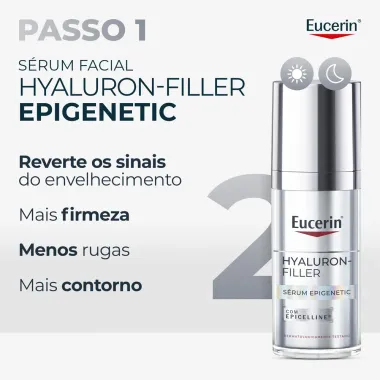 Kit Eucerin Hyaluron Filler S&eacute;rum Epigenetic Anti-Idade 30ml e Ganhe Anti-Pigment Gel de Limpeza Esfoliante 20g