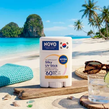 Protetor Solar Nivea Sun UV Specialist Silky UV Stick FPS 60 15g
