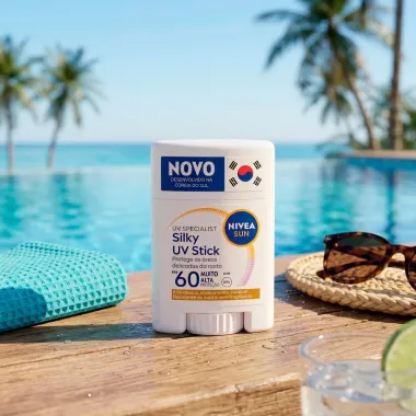 Protetor Solar Nivea Sun UV Specialist Silky UV Stick FPS 60 15g