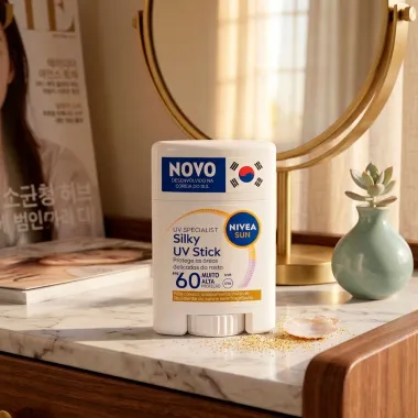 Protetor Solar Nivea Sun UV Specialist Silky UV Stick FPS 60 15g