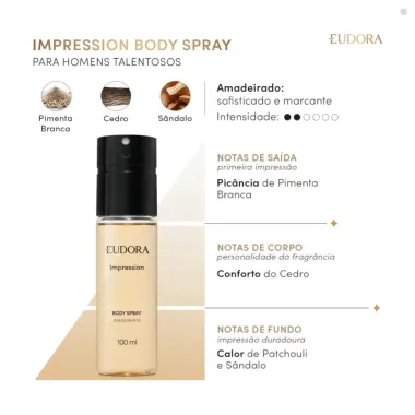 Body Spray Eudora Impression Desodorante 100ml