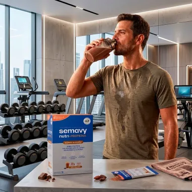 Whey Protein Nutri Prote&iacute;na Suporte Muscular Sabor Chocolate com 20g de Prote&iacute;na com 10 Sach&ecirc;s de 28,5g cada