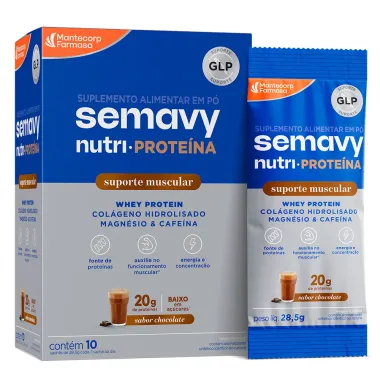 Whey Protein Nutri Prote&iacute;na Suporte Muscular Sabor Chocolate com 20g de Prote&iacute;na com 10 Sach&ecirc;s de 28,5g cada