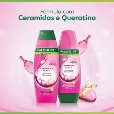 Kit Shampoo e Condicionador Palmolive Naturals Ceramidas Force Cabelos Opacos e Quebradi&ccedil;os 315ml Cada