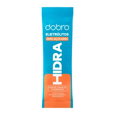 Hidra Dobro Eletr&oacute;litos Sabor Laranja e Morango Zero A&ccedil;&uacute;cares Sach&ecirc; 7g