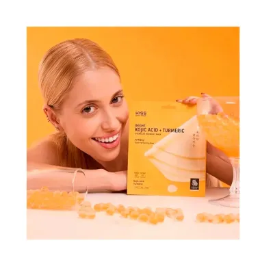 M&aacute;scara Facial Hydrogel Kiss New York Bright Kojic Acid + Turmeric 34g