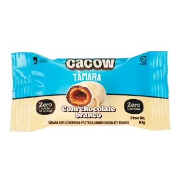 T&acirc;mara Cacow Sabor Chocolate Branco Zero Adi&ccedil;&atilde;o de A&ccedil;&uacute;car e Zero Lactose 10g