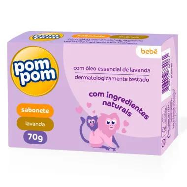 Sabonete em Barra Pom Pom Beb&ecirc; Lavanda 70g