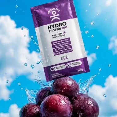 Hydro Protein Pro Moving Prote&iacute;na e Hidrata&ccedil;&atilde;o Sabor Uva Zero A&ccedil;&uacute;car Sache 30g