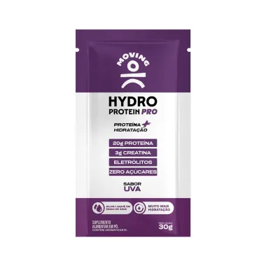 Hydro Protein Pro Moving Prote&iacute;na e Hidrata&ccedil;&atilde;o Sabor Uva Zero A&ccedil;&uacute;car Sache 30g