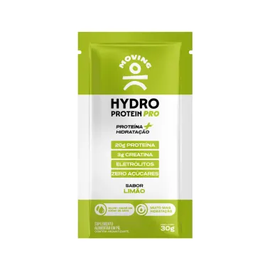 Hydro Protein Pro Moving Prote&iacute;na e Hidrata&ccedil;&atilde;o Sabor Lim&atilde;o Zero A&ccedil;&uacute;car Sache 30g