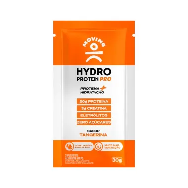 Hydro Protein Pro Moving Prote&iacute;na e Hidrata&ccedil;&atilde;o Sabor Tangerina Zero A&ccedil;&uacute;car Sache 30g