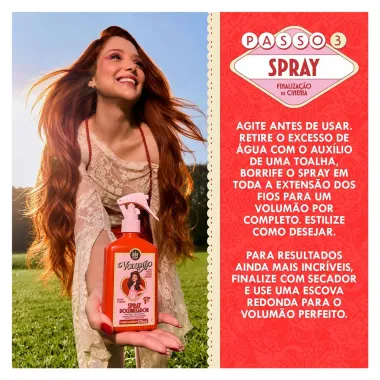 Spray Volumizador Lola From Rio Volum&atilde;o Passo 3 250ml
