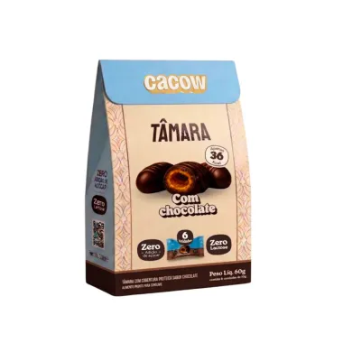T&acirc;mara CaCow com Chocolate Zero A&ccedil;&uacute;car e Lactose 60g