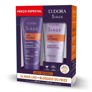 Kit Eudora Si&agrave;ge Liso Intenso Shampoo 250ml e Condicionador 125ml Pre&ccedil;o Especial
