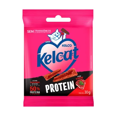 Petisco para Gatos Kelco Kelcat Stick Protein Sabor Carne Sach&ecirc; 30g