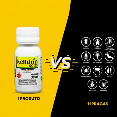 Kelldrin SC25 Inseticida para Jardinagem Amadora 30ml