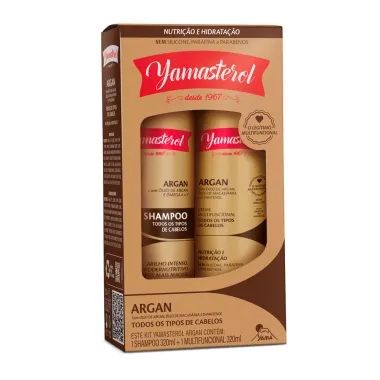 Kit Yamasterol Argan Nutri&ccedil;&atilde;o e Hidrata&ccedil;&atilde;o Shampoo 320ml e Creme Multifuncional 320ml