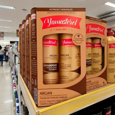 Kit Yamasterol Argan Nutri&ccedil;&atilde;o e Hidrata&ccedil;&atilde;o Shampoo 320ml e Creme Multifuncional 320ml