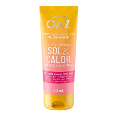 Protetor Capilar Oaz Leave-in Creme Sol e Calor para Todo Tipo de Cabelo 120ml