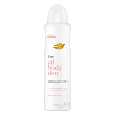 Kit Dove Desodorante Original Antitranspirante 150ml e Desodorante Corporal All Body Deo Raspberry e Rose 150ml