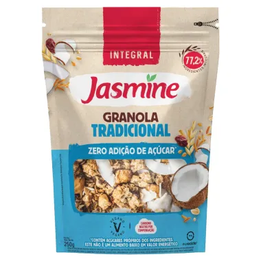Granola Integral Jasmine Tradicional Zero Adi&ccedil;&atilde;o de A&ccedil;&uacute;car Sach&ecirc; 250g