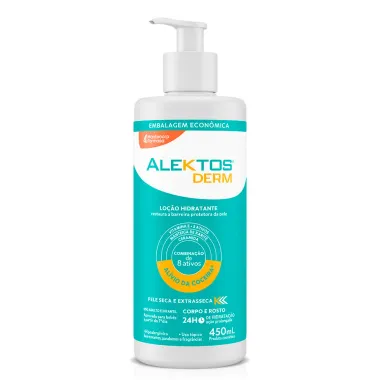 Lo&ccedil;&atilde;o Hidratante Corpo e Rosto Alektos Derm para Pele Seca e Extrasseca 450ml