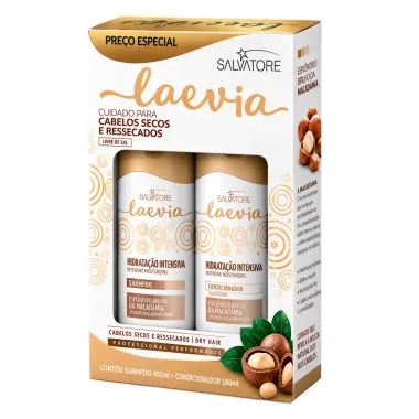 Shampoo 400ml e Condicionador 180ml Salvatore Laevia Hidrata&ccedil;&atilde;o Intensiva Cabelos Secos e Ressecados Pre&ccedil;o Especial