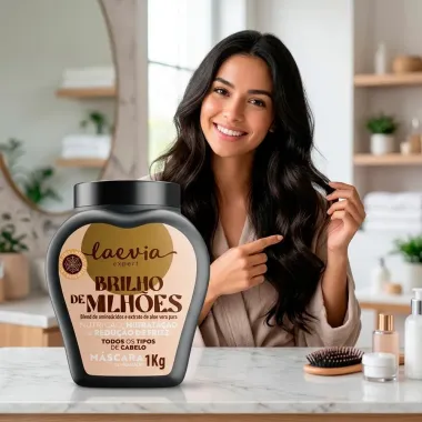 M&aacute;scara de Hidrata&ccedil;&atilde;o Laevia Expert Brilho de Milh&otilde;es Nutri&ccedil;&atilde;o Hidrata&ccedil;&atilde;o e Redu&ccedil;&atilde;o de Frizz 1kg
