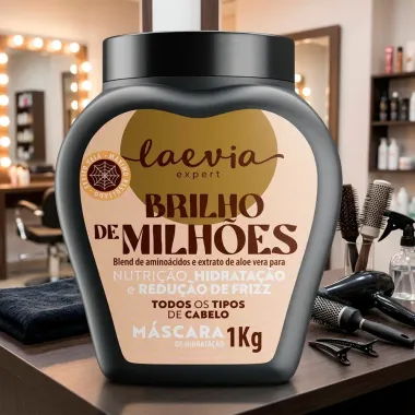 M&aacute;scara de Hidrata&ccedil;&atilde;o Laevia Expert Brilho de Milh&otilde;es Nutri&ccedil;&atilde;o Hidrata&ccedil;&atilde;o e Redu&ccedil;&atilde;o de Frizz 1kg