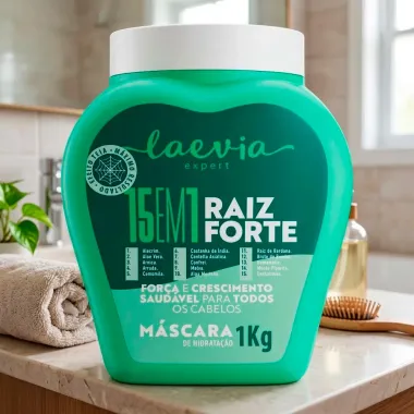 M&aacute;scara de Hidrata&ccedil;&atilde;o Laevia Expert 15 em 1 Raiz Forte For&ccedil;a e Crescimento Saud&aacute;vel 1kg